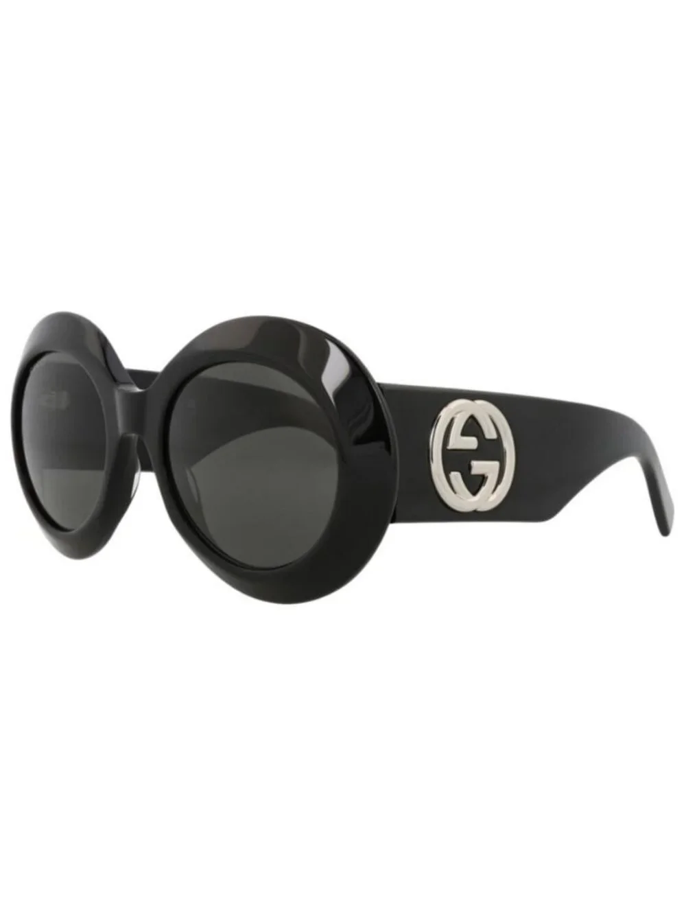 New Gucci Womens Round/Oval Black Black Grey Fashion Designer Sunglasses